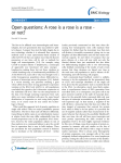 Open questions: A rose is a rose is a rose - or not? CO M M E NT Open Access