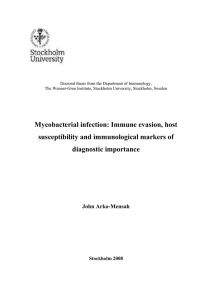 Doctoral thesis from the Department of Immunology,