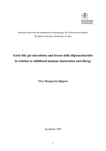 Early-life gut microbiota and breast milk oligosaccharides