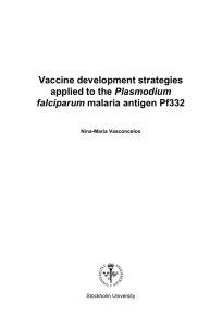 Vaccine development strategies Plasmodium falciparum