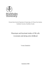 Doctoral thesis from the Department of Immunology, the Wenner-Gren Institute,