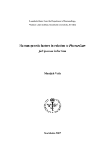 Licentiate thesis from the Department of Immunology,