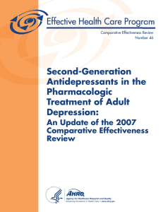 Second-Generation Antidepressants in the Pharmacologic Treatment of Adult