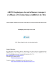 ABCB1 haplotypes do not influence transport Linköping University Post Print