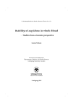 Stability of zopiclone in whole blood  Studies from a forensic perspective    Gunnel Nilsson 