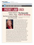 PATENT LAW LUNCH: The Honorable