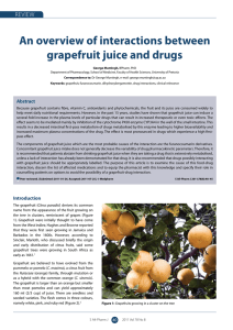 An overview of interactions between grapefruit juice and drugs ReView Abstract