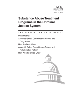 Substance Abuse Treatment Programs in the Criminal Justice System