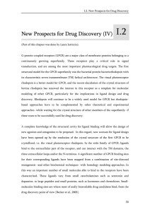 I.2 New Prospects for Drug Discovery (IV)