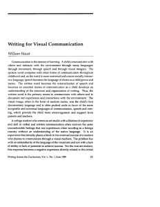 Writing for Visual Communication Haust William