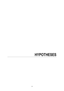 HYPOTHESES  59