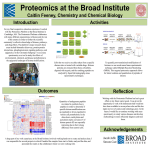 Proteomics at the Broad Institute Caitlin Feeney, Chemistry and Chemical Biology Introduction Activities