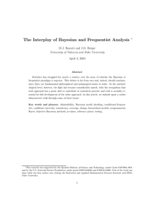 The Interplay of Bayesian and Frequentist Analysis ∗