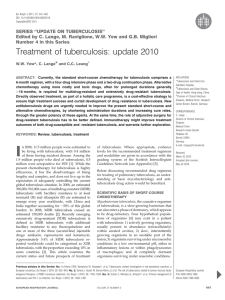 SERIES ‘‘UPDATE ON TUBERCULOSIS’’ Number 4 in this Series