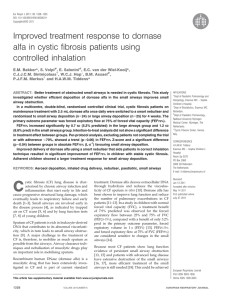 Improved treatment response to dornase alfa in cystic fibrosis patients using