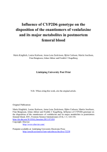 Influence of CYP2D6 genotype on the