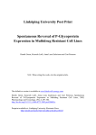 Linköping University Post Print Spontaneous Reversal of P-Glycoprotein