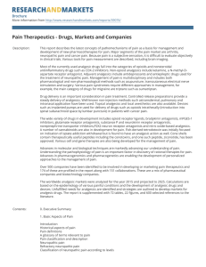 Pain Therapeutics - Drugs, Markets and Companies Brochure