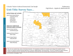 Colorado Teacher-Authored Instructional Unit Sample Mathematics