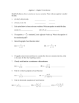 Algebra 2 – Chapter 9 Test Review  direct variation the data.