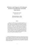 Definition and Diagnosis of Problematic Attrition in Randomized Controlled Experiments Fernando Martel García