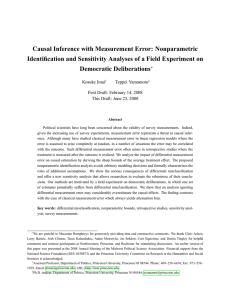 Causal Inference with Measurement Error: Nonparametric