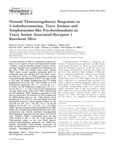 Normal Thermoregulatory Responses to 3-iodothyronamine, Trace Amines and Amphetamine-like Psychostimulants in