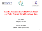 Recent Advances in the Field of Trade Theory  July 2012