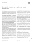 Liver toxicity of sitaxentan in pulmonary arterial hypertension CORRESPONDENCE