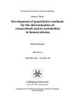 Development of quantitative methods for the determination of vemurafenib and its metabolites