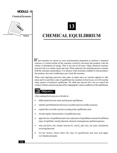 13 CHEMICAL EQUILIBRIUM W MODULE - 5