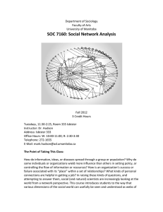 SOC 7160: Social Network Analysis   