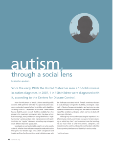 autism , through a social lens