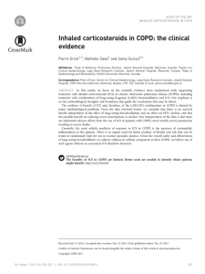 Inhaled corticosteroids in COPD: the clinical evidence Pierre Ernst , Nathalie Saad