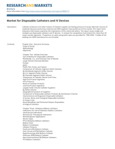 Market for Disposable Catheters and IV Devices Brochure