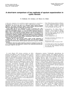 A short-term comparison of two methods of sputum expectoration in