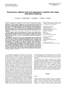 Performance vigilance task and sleepiness in patients with sleep- disordered breathing