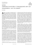 Obliterative bronchiolitis in haematopoietic stem cell transplantation: can it be treated? EDITORIAL