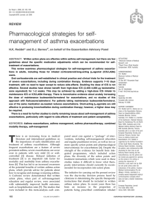 Pharmacological strategies for self- management of asthma exacerbations REVIEW