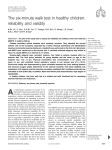 The six-minute walk test in healthy children: reliability and validity