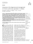 Advances in the diagnosis and management REVIEW