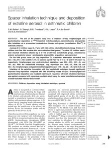 Spacer inhalation technique and deposition of extrafine aerosol in asthmatic children