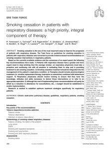 Smoking cessation in patients with respiratory diseases: a high priority, integral