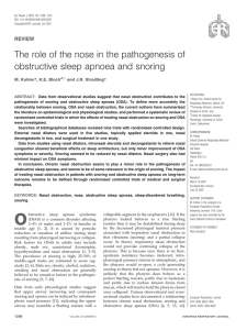 The role of the nose in the pathogenesis of REVIEW