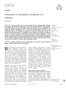 Influence of comorbid conditions on asthma REVIEW