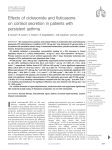 Effects of ciclesonide and fluticasone on cortisol secretion in patients with