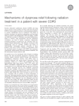 Mechanisms of dyspnoea relief following radiation LETTERS