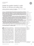 Inhaled dry powder mannitol in cystic