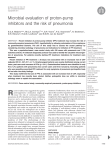 Microbial evaluation of proton-pump inhibitors and the risk of pneumonia