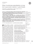 Effect of pulmonary exacerbations on long-